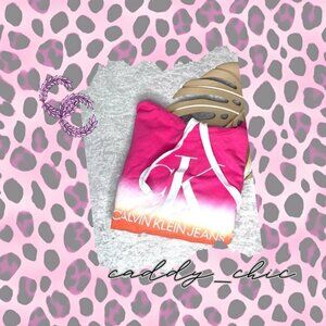 NWT Calvin Klein Cropped Dip Dye Hoodie - Size L